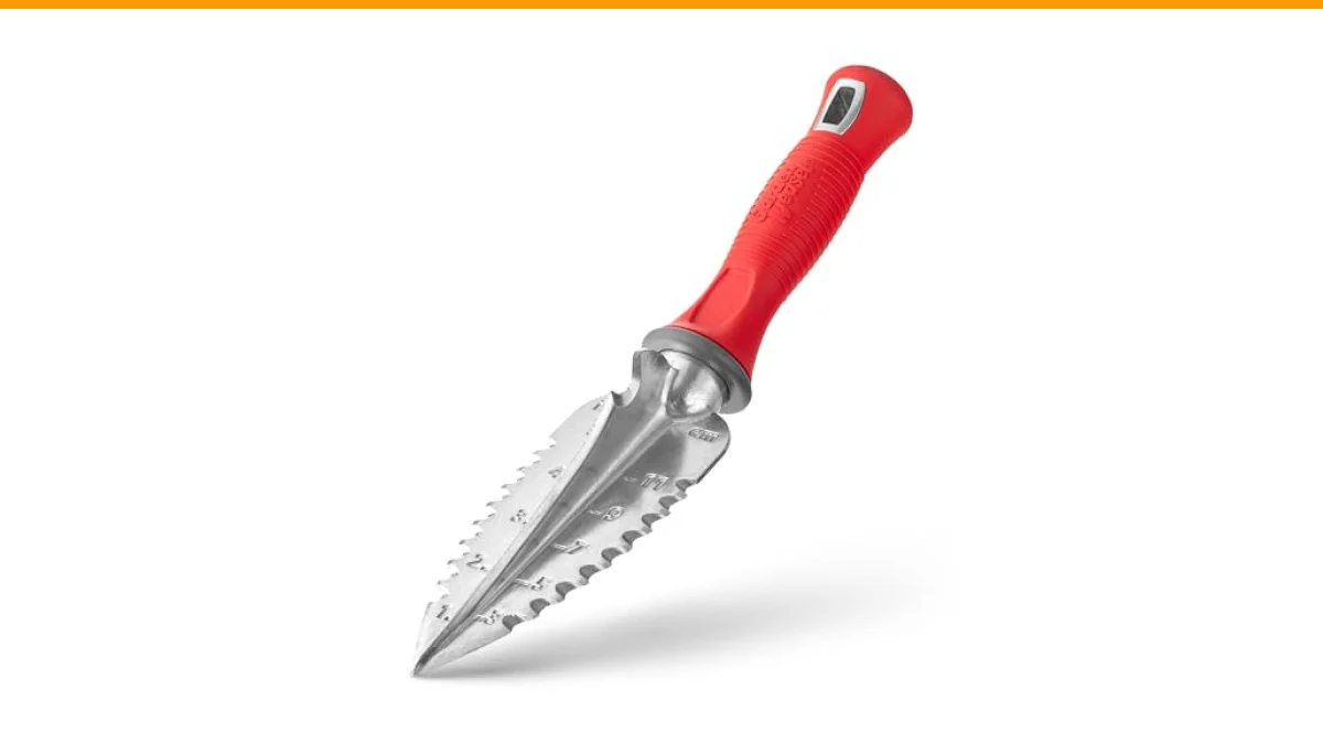 best garden trowel with built-in depth gauge
