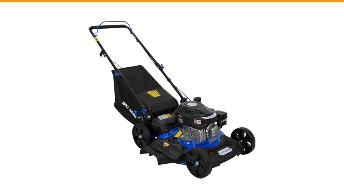 best petrol lawn mowers with roller and bagger