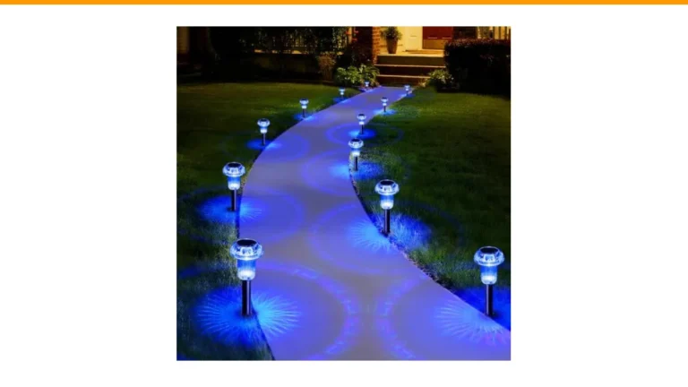blue solar garden lights
