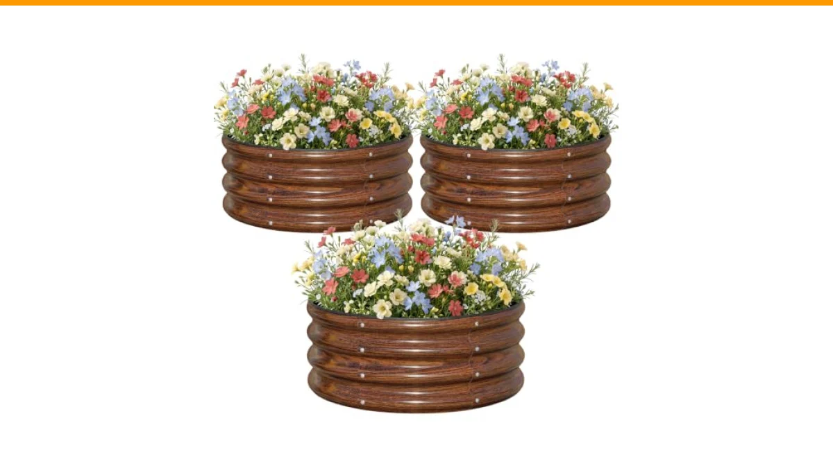 circular raised garden beds