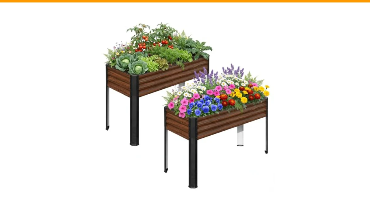 raised garden boxes with legs