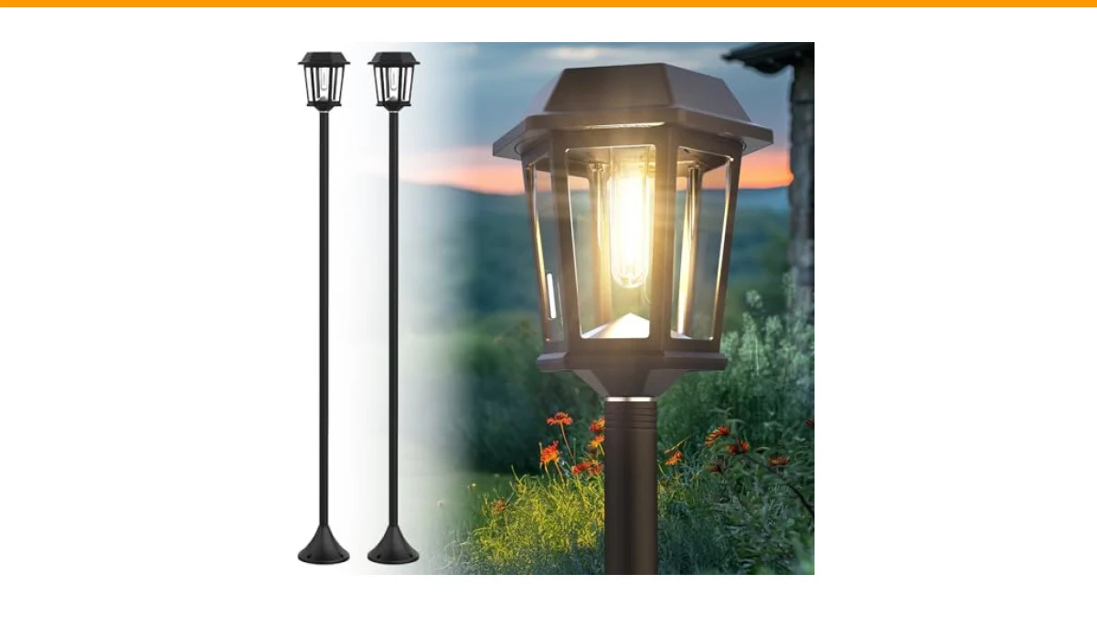 solar powered yard lamps